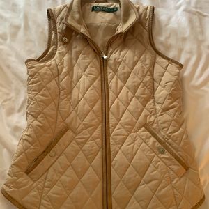 Ralph Lauren Tan Quilted Vest